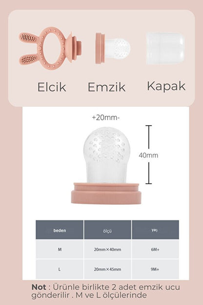 Püre Emzik ve Diş Kaşıyıcı 🐰