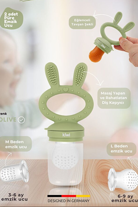 Püre Emzik ve Diş Kaşıyıcı 🐰