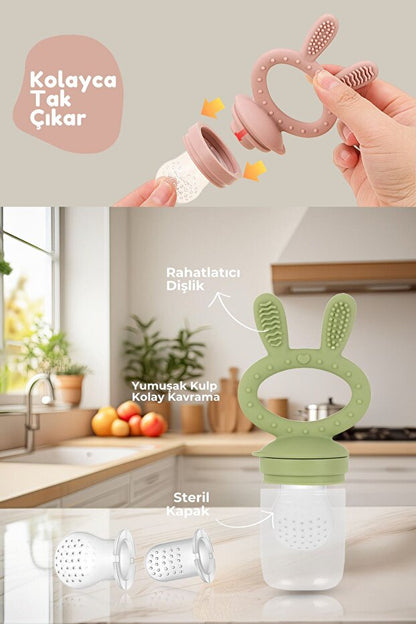 Püre Emzik ve Diş Kaşıyıcı 🐰