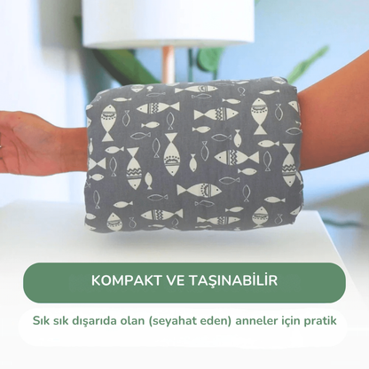 Ağrısız Emzirme ve Biberon Deneyimi İçin Taşına bilir Destek Yastığı (Yıkanabilir, Ergonomik)