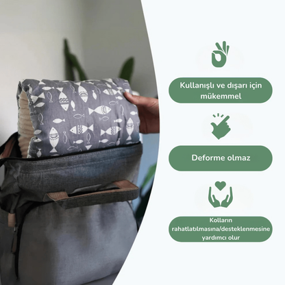 Ağrısız Emzirme ve Biberon Deneyimi İçin Taşına bilir Destek Yastığı (Yıkanabilir, Ergonomik)